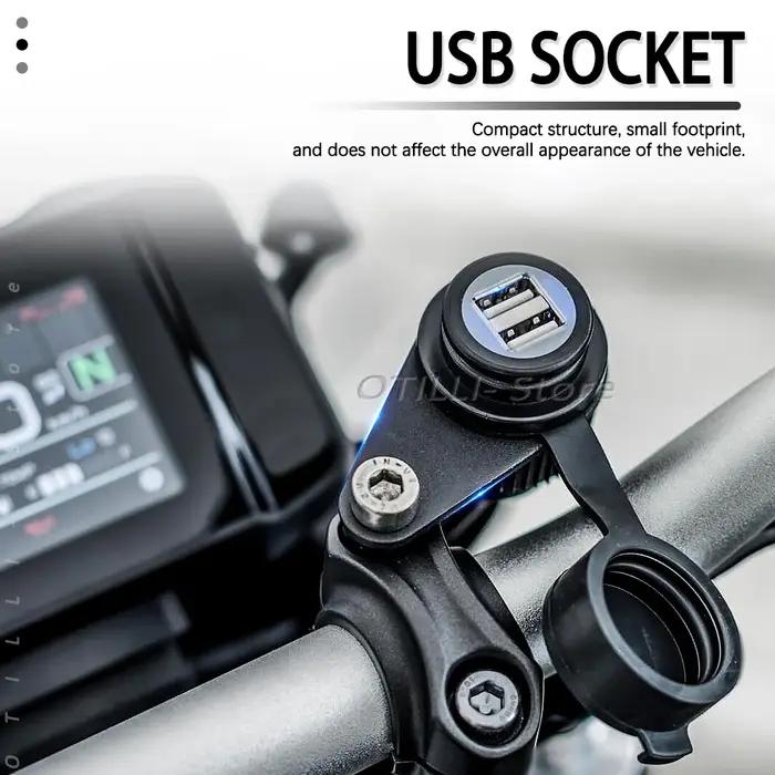 Adaptateur de prise de chargeur double USB, accessoires de moto pour YAMAHA MT09 2017 – 2023 MT-09 S