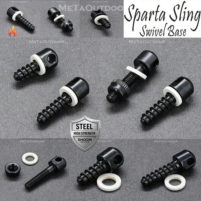 Base de colonne pivotante Sparta Sling Vis en acier bleu
