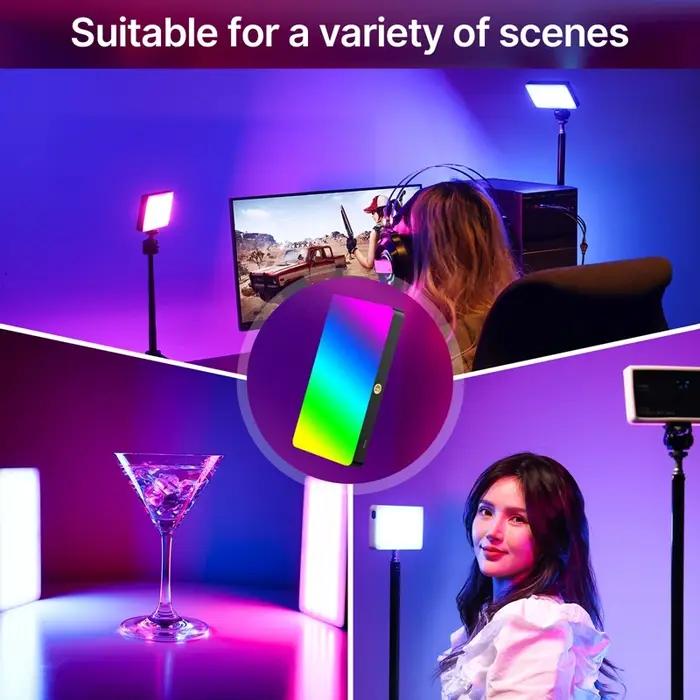 Ulanzi LT002 RGB LED panneau lumineux vidéo 7 pouces lumière de remplissage de poche réglable 2500-9