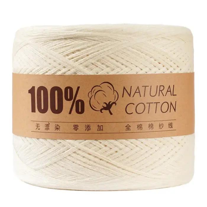 Fil de coton pour tricoter, non blanchi, ligne Algodon brute, bébé, bricolage pour enfants, tricot à