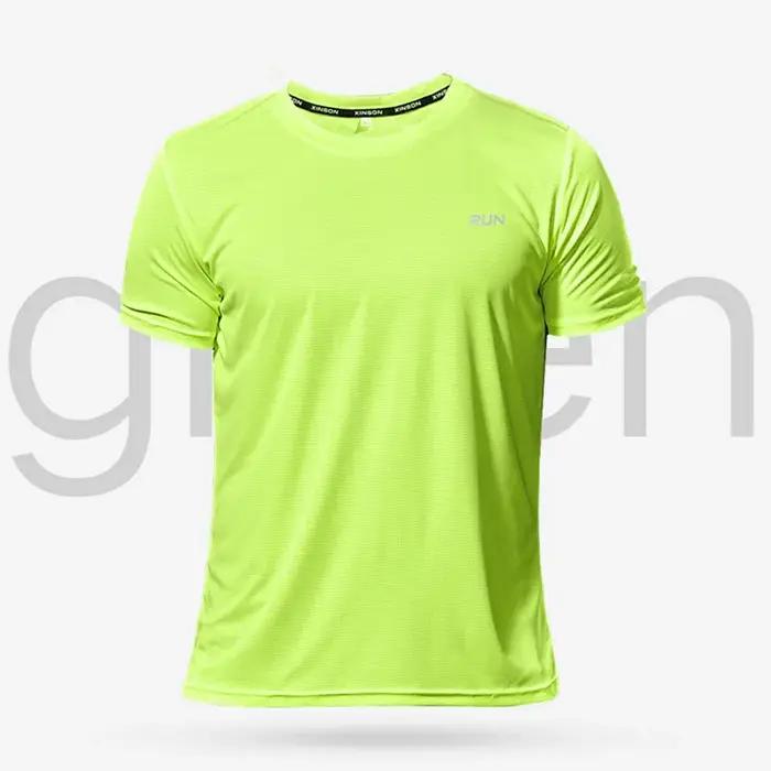 T-Shirt de Sport multicolore à manches courtes, séchage rapide, maillots de gymnastique, chemise de