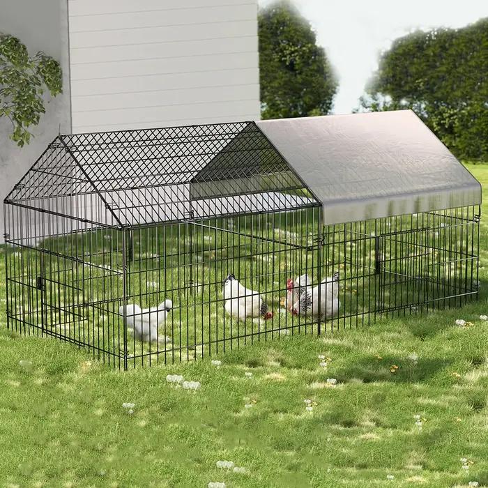 Enclos de parc pour animaux de compagnie avec housse de protection et sol, manteau de course jetable