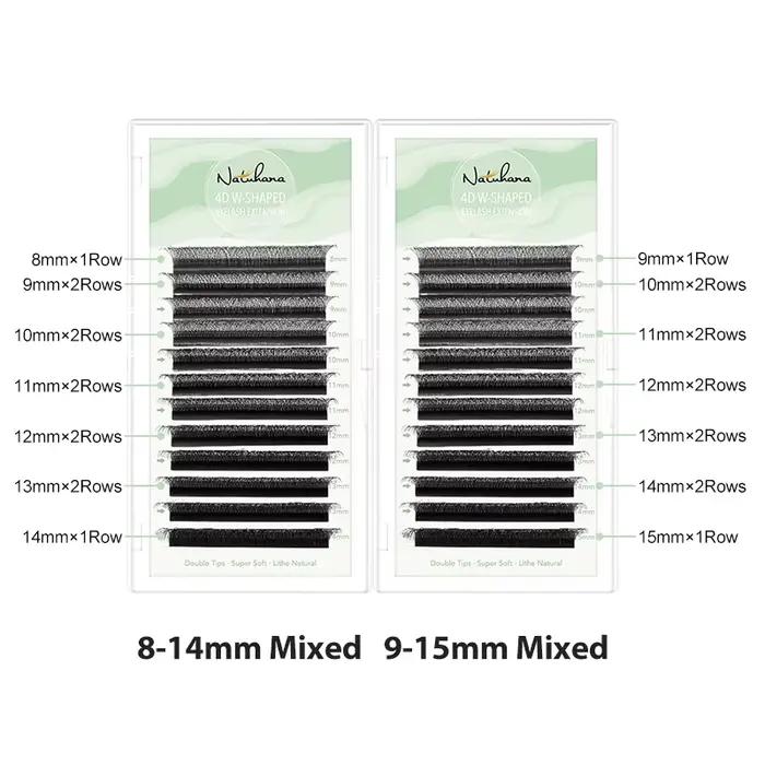 NATUHANA Extensions de cils en forme de W 4D 5D Volume ventilateurs de Volume préfabriqués cils en f