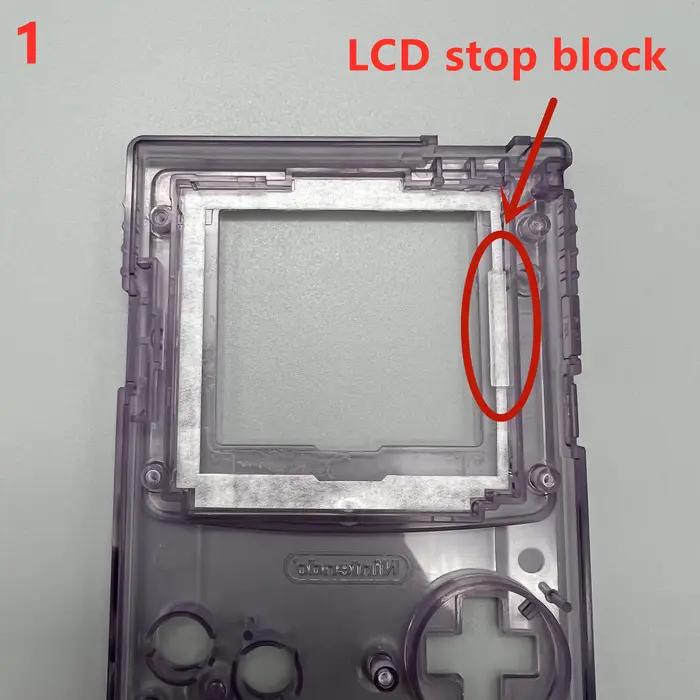 Taille originale nouvel écran LCD haute luminosité 2.45 "pour Nintendo Gameboy couleur GBC LCD. Pas