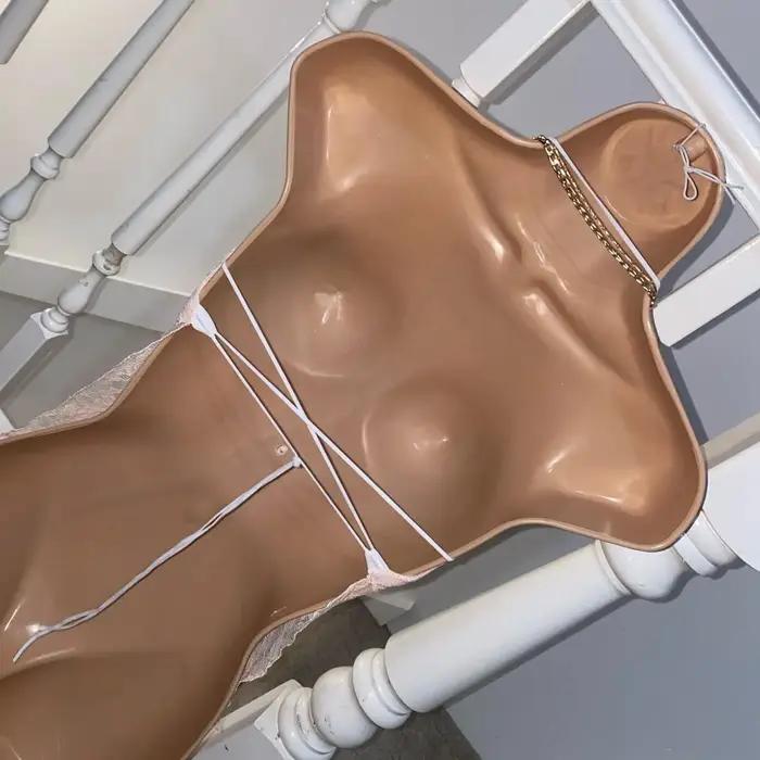Dghisre fée Grunge licou haut pour femmme pansement Spaghetti sangle dentelle garniture fendue cultu