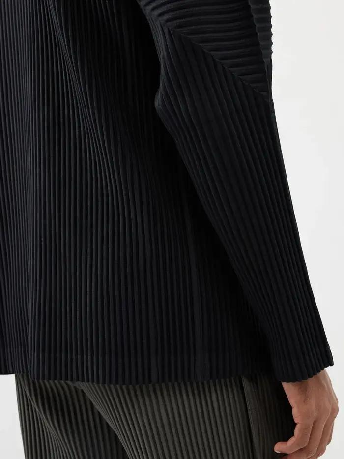 Miyake Plisse homme fermeture éclair plissée décontracté Cardigan rue mode manteau avant bidirection