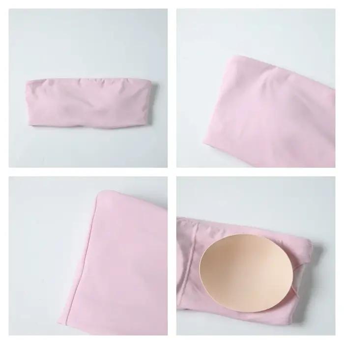 Ensemble de sport deux pièces d'été pour femme, tenue de yoga, soutien-gorge sans bretelles, crop to