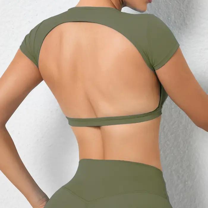Hearuisavy – Nouveaux hauts de sport personnalisables pour l'été, vêtements de yoga sans dos, avec c