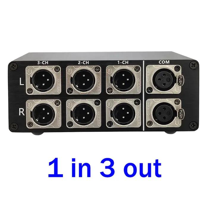 Mathiateur de câble de signal XLR d'entrée audio, commutateur de sélecteur, connecteur de source Sch