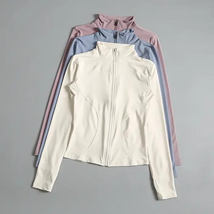 Veste de sport zip-up pour femmes Gym Fitness Yoga Course Occasions Spéciales Activités Physiques Elégance et Performance