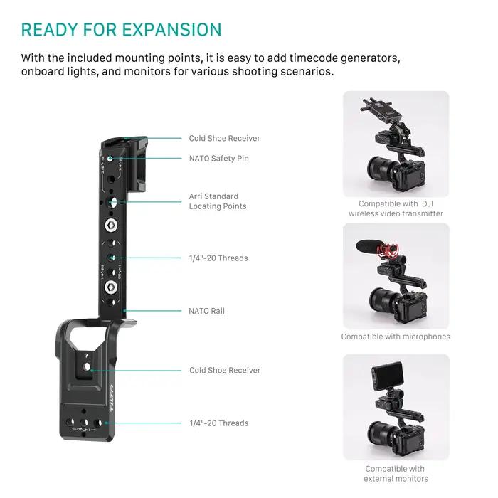 Extensions de poignée TILTA XLR pour Cage de caméra Sony fx3 fx30 TA-T13-XLR-B TA-T13-XLR-TG poignée