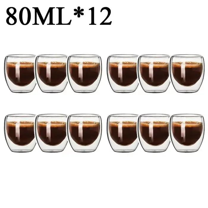Tasse en verre borosilicaté à double paroi, haute teneur en borosilicate, degré de chaleur, thé, lai