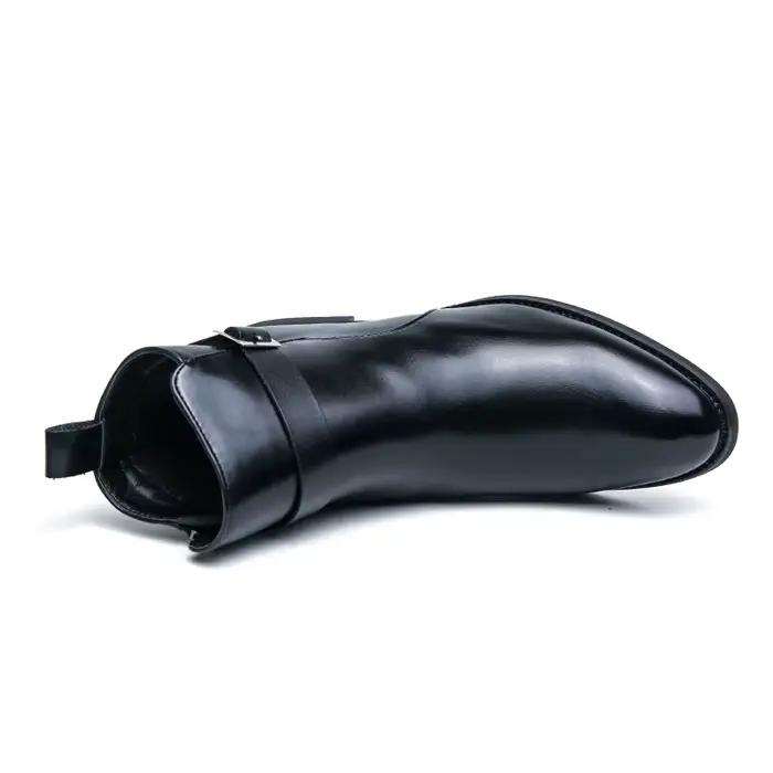 Bottines d'équitation britanniques imperméables pour hommes, chaussures montantes décontractées et p