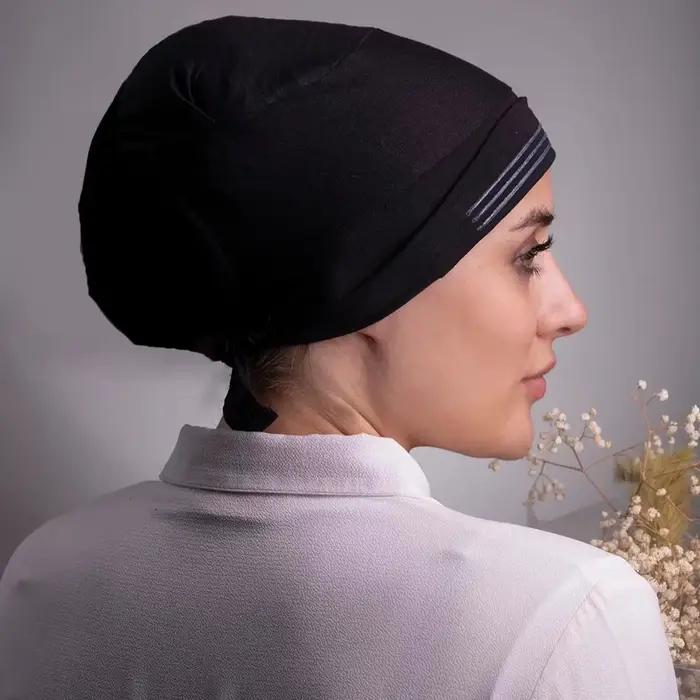 Casquette Hijab musulmane instantanée, couleur unie, avec bandes antidérapantes, sous-capuchon pour