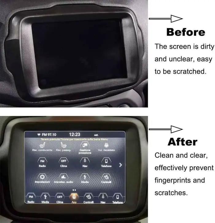 Pour Jeep Renegade Uconnect 8.4 pouces 2018 2019 Film de protection d'écran en verre trempé de Navig