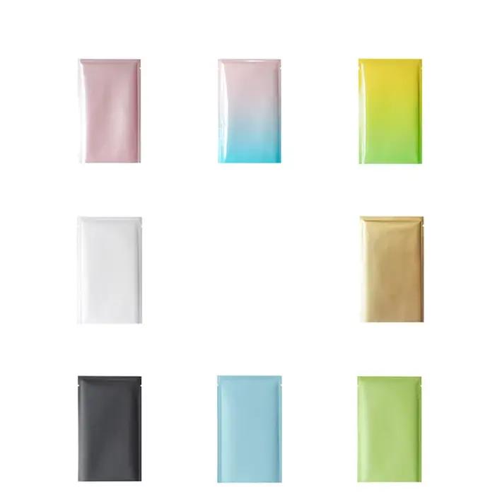 TETP 100 pièces petit Film d'aluminium coloré sac ouvert supérieur poudre thermoscellée bonbons thé