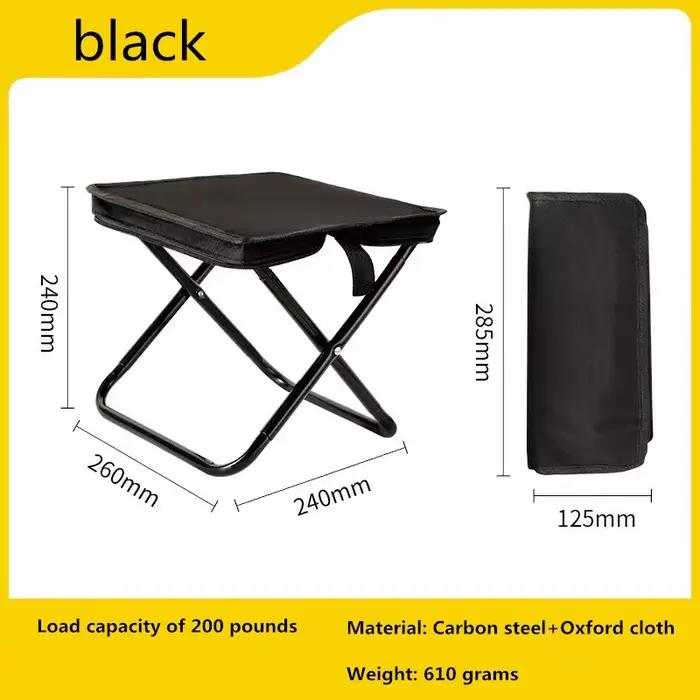 Chaise pliante multifonctionnelle portative de camping de pique-nique en plein air, tabouret de pêch