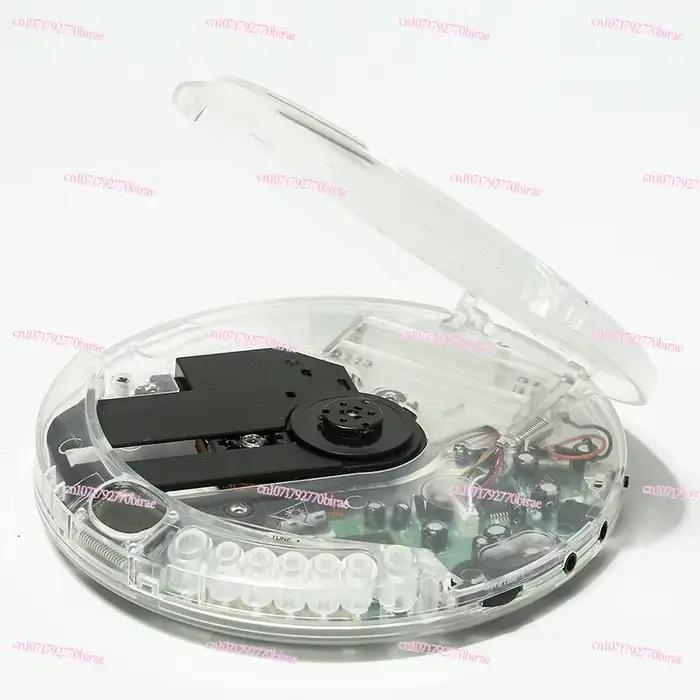Lecteur CD entièrement Transparent, baladeur, casque d'album Portable, câble USB, haut-parleur exter
