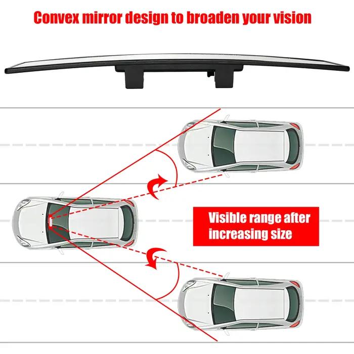 Rétroviseur de voiture grand angle, 300mm, 12 ", 270mm, 11.6", large courbe convexe, rétroviseur int