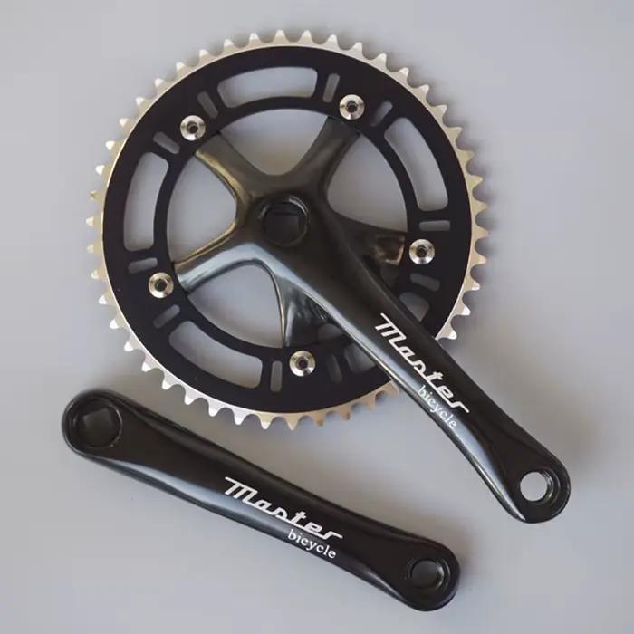 Fixie vélo rétro vélo roue à chaîne à vitesse unique 46T 130BCD manivelle 170mm en alliage d'alumini