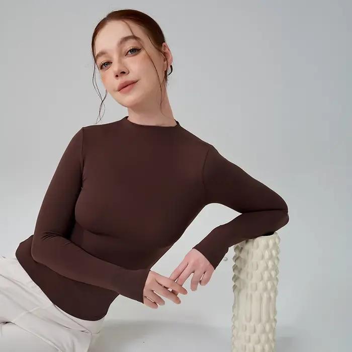 Haut de yoga SOISOU femme col mi-haut manches longues 5 couleurs - Confit pilates