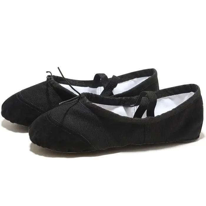 Ballerines en toile à semelle souple pour filles, pantoufles de danse de ballet pour enfants, baller