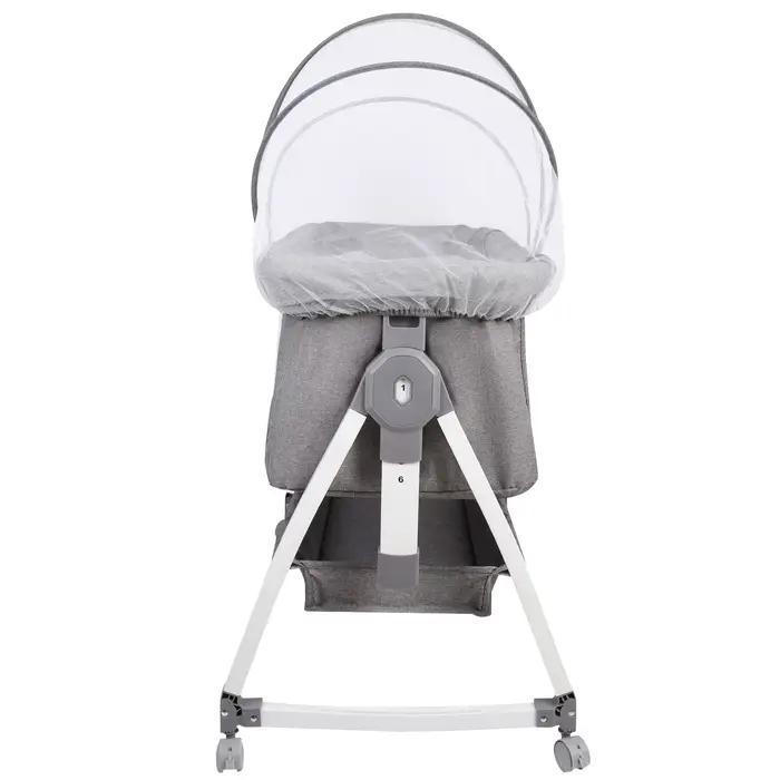 Lit d'appoint Cododo, 3 en 1, Lit de Bébé, Berceau avec Matelas, Hauteur Réglable 6 Niveaux, Inclina