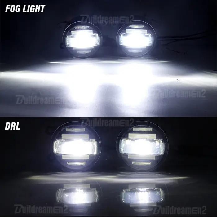 Ensemble de phares antibrouillard LED pour voiture, feu antibrouillard diurne en aluminium DRL, Land