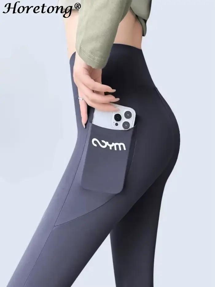 Horetong femmes pantalons de sport avec poche taille haute Fitness course décontracté Streetwear pan