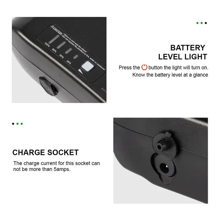 Phylion XH370-10J PortaPower Ebike batterie 36V 10.4Ah 14Ah 18650 batterie de vélo électrique au Lit