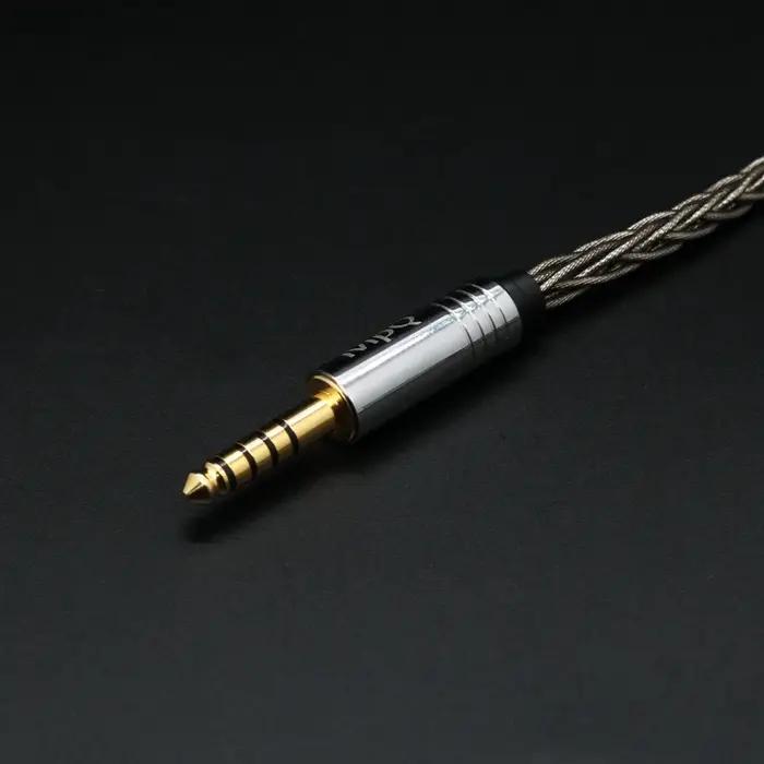 Câble de mise à niveau pour écouteurs, feuille d'argent à 8 cœurs, ivipQ-504, avec MMCX/QDC/0.78 2 b