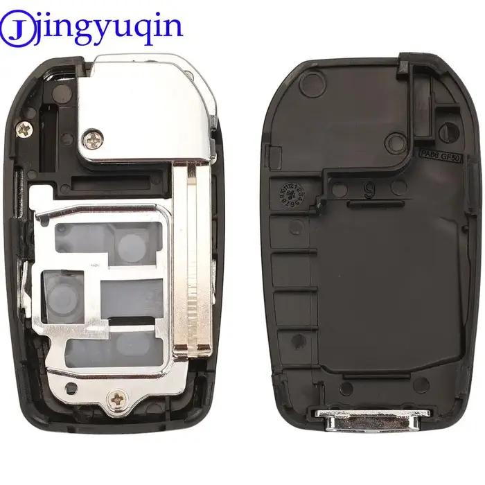 Jingyuqin coque de clé de voiture à distance modifiée pour Toyota Yaris Carina Corolla Avensis clé f