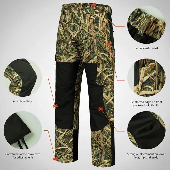 BASSDASH – pantalon de chasse pour hommes, imperméable, imprimé, respirant, Ripstop, camouflage, pêc