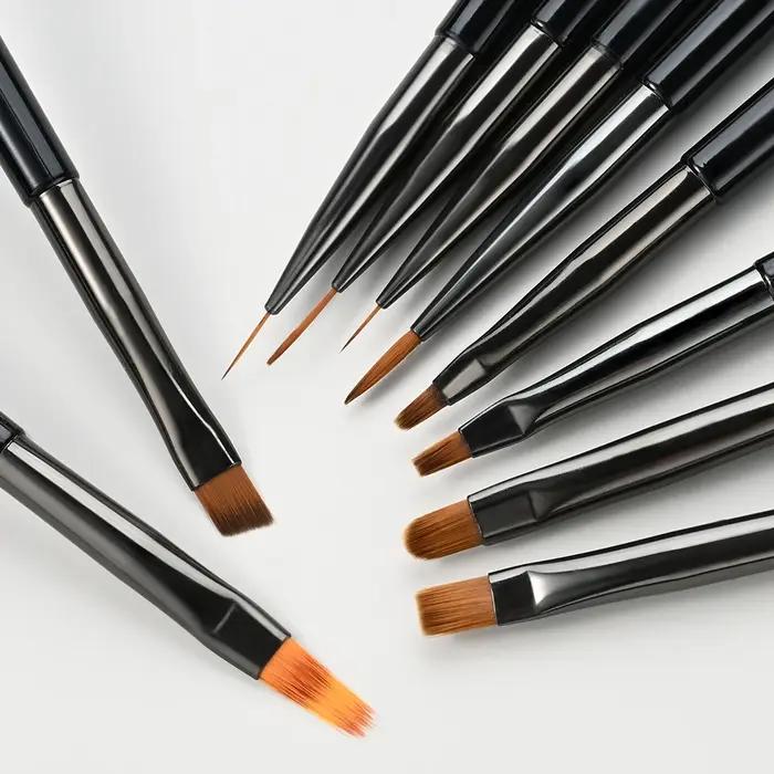 10 pièces/ensemble pinceaux pour Nail Art Liner Gel vernis lignes fleur peinture dessin stylo pour N
