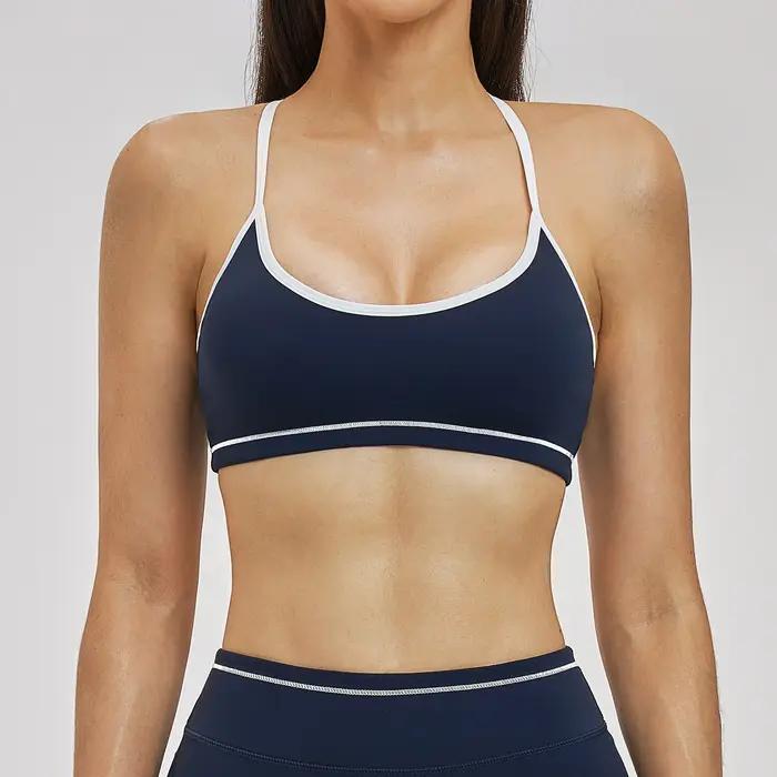 Soutien-gorge de sport pour femme, haut d'entraînement, sous-vêtement de gym, soutien-gorge de cours