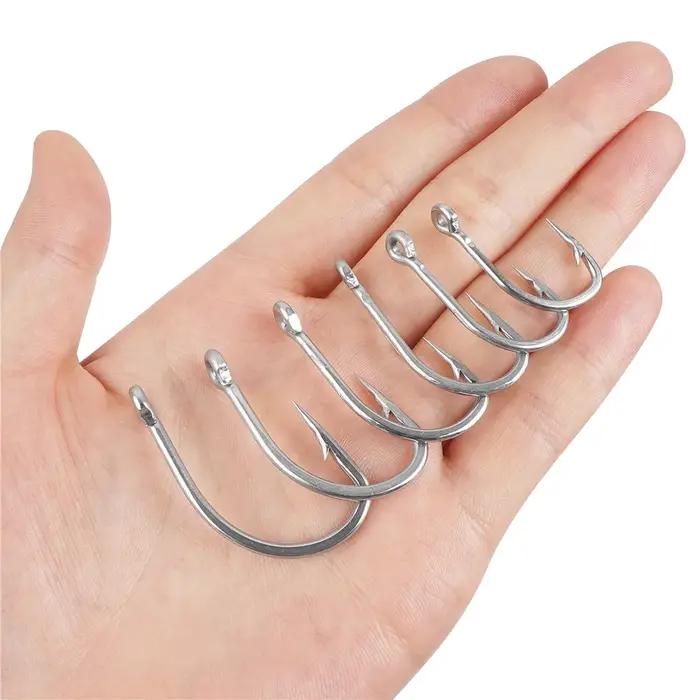 Hameçons circulaires en acier inoxydable pour la pêche en eau salée, lot de 15 pièces, accessoire po