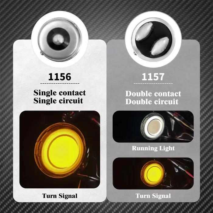 Conversions de clignotants de moto panneau lumineux LED 1156 1157 Style balle pour Harley Sportster