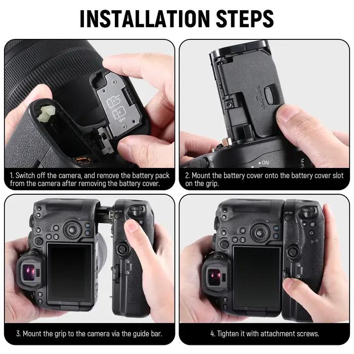 NEEWER – poignée de batterie de remplacement pour appareil photo, pour Canon EOS R5 R5C R6 R6 Mark I