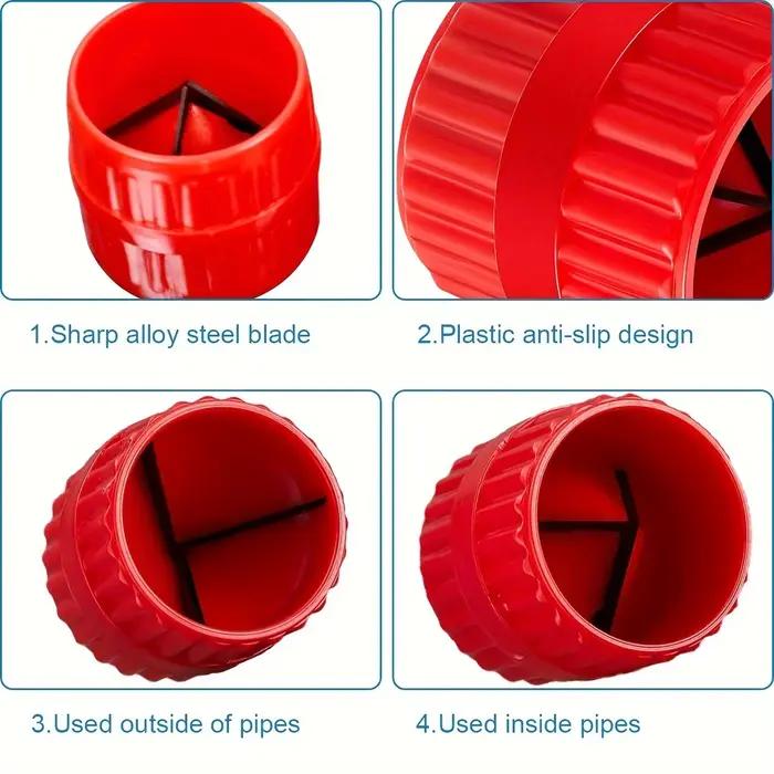 Tube externe interne rouge, tuyaux métalliques, outil d'ébavurage robuste, outil de chanfrein pour T