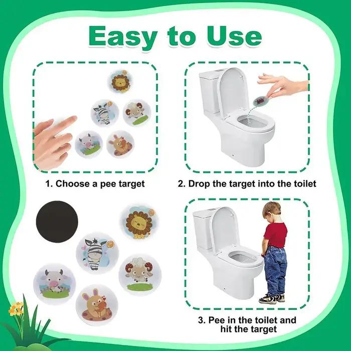 Autocollant de toilette thermochromique étanche pour urinoir, autocollant de formation, document pro