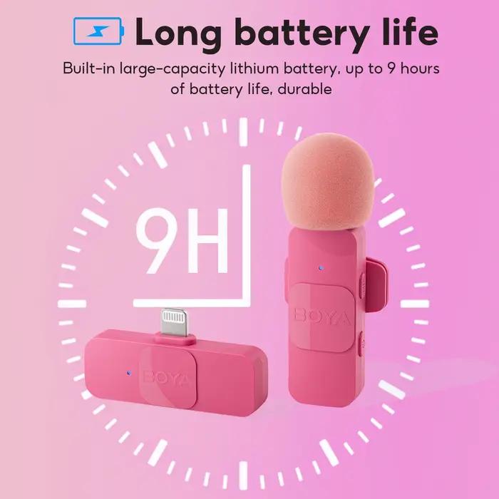 BOYA BOYA BY-V2-P Microphone Lavalier sans fil Portable enregistrement Audio vidéo Mini micro pour i