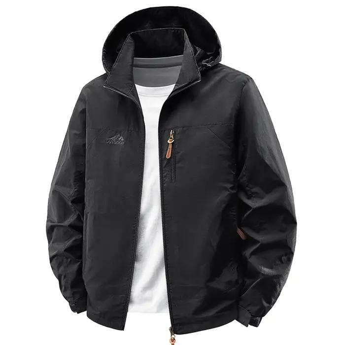 Printemps automne coupe-vent imperméable randonnée vestes hommes en plein air Camping manteaux à cap