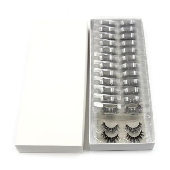 30/60/100 paires de cils de vison sans boîte cils de vison 3D courts faux cils de vison naturel en v