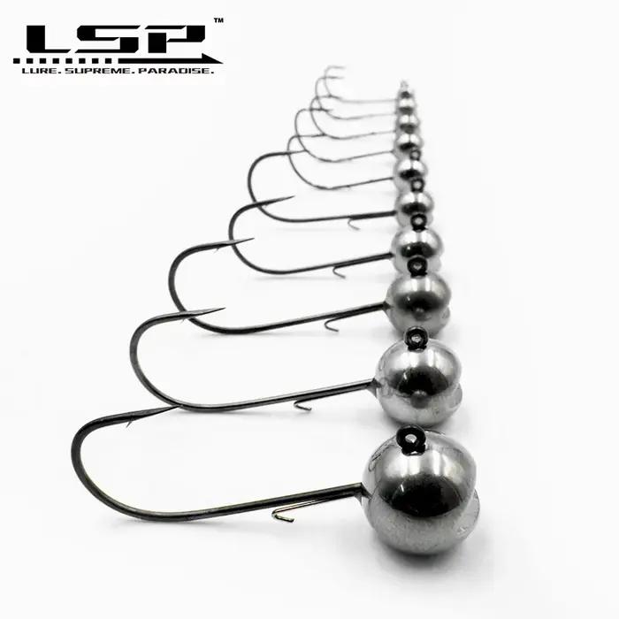LSP jig head crochet de pêche 1g 1.5g 2g 2.5g 3g 3.5g 5.3g 7g 10g 14g hameçon barbelé matériel de pê