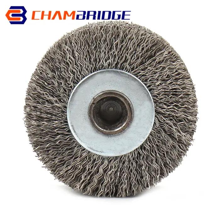 Brosse à roue en fil d'acier de 50mm, tige de 1/4 ", outil rotatif Dremel pour Mini perceuse Dremel,