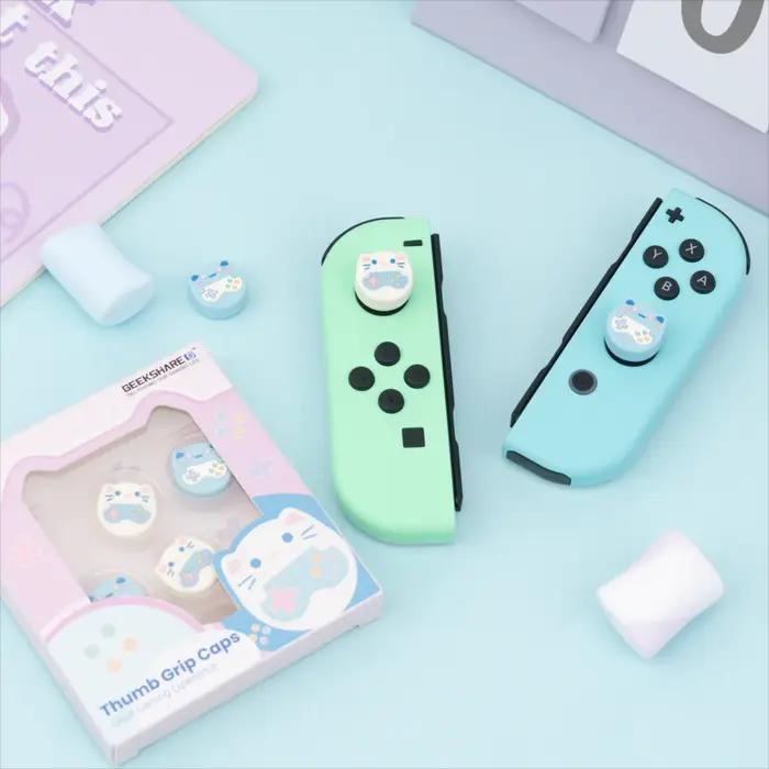 Capuchon de poignée de bâton de pouce grenouille renard chat, housse de protection pour Nintendo Swi