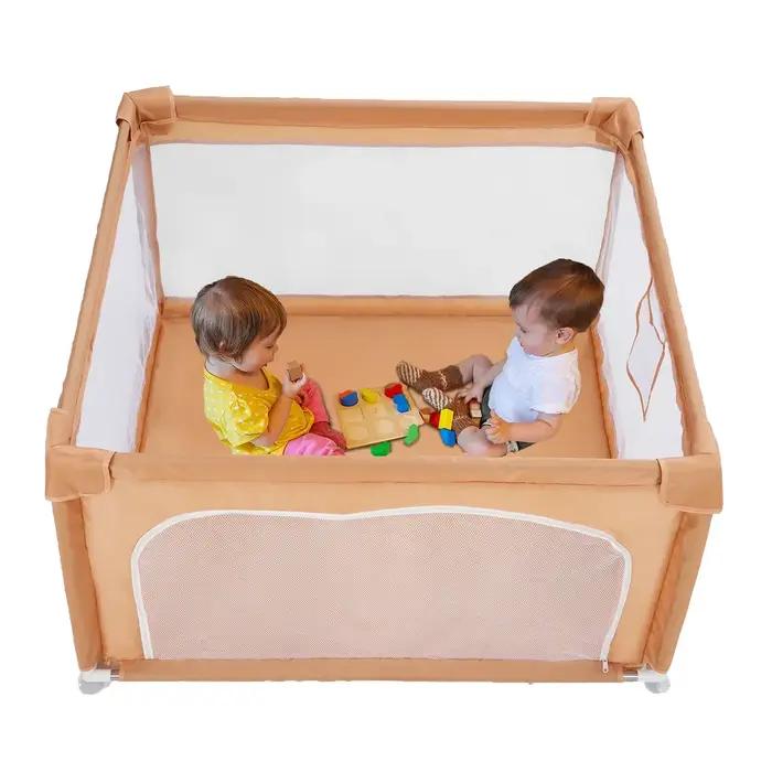 Parc bébé 120x120cm Parc pour bébés et tout-petits, centre d'activités pour bébés, cour de jeu - Uni