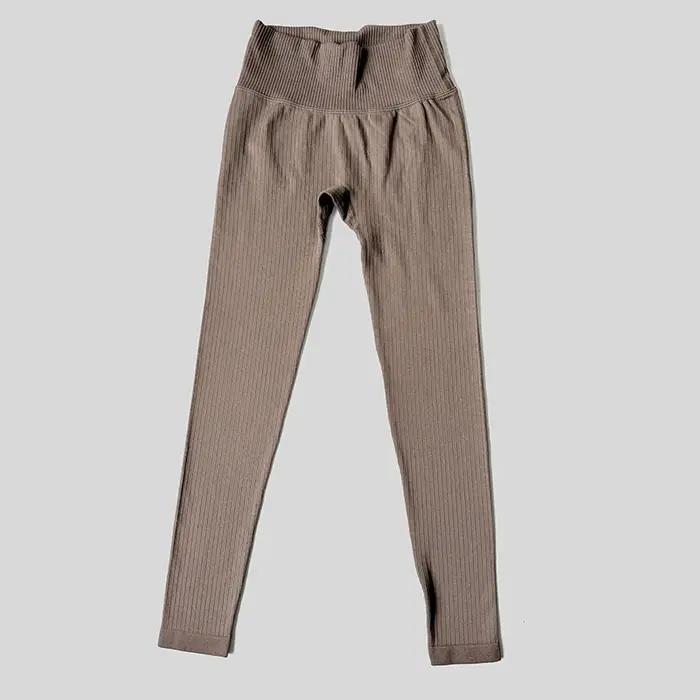 Pantalon de Yoga côtelé Sportirends pour femme - Haute extensibilité pour le Fitness et l'entraînement