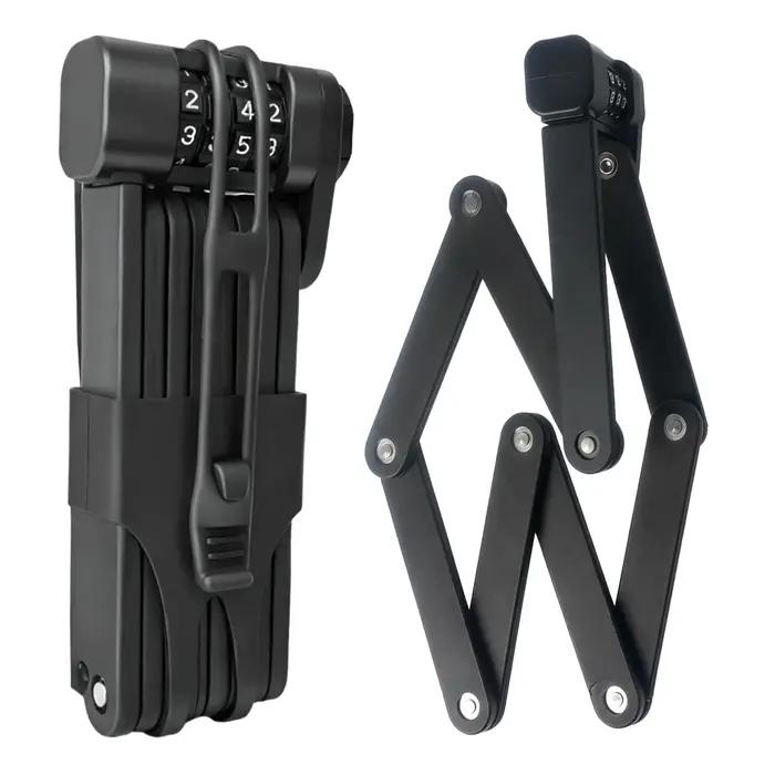 Antivol de vélo, Cadenas pliant à chaîne avec clé pour une sécurité renforcée, Antivol de vélo robuste à maillons solides pour vélo, vélo électrique, trottinette