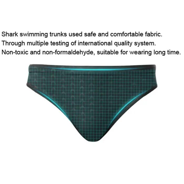 Boxer de dehors en Peau de Requin pour Homme, Slip de Compétition, Short de Natation Professionnel à